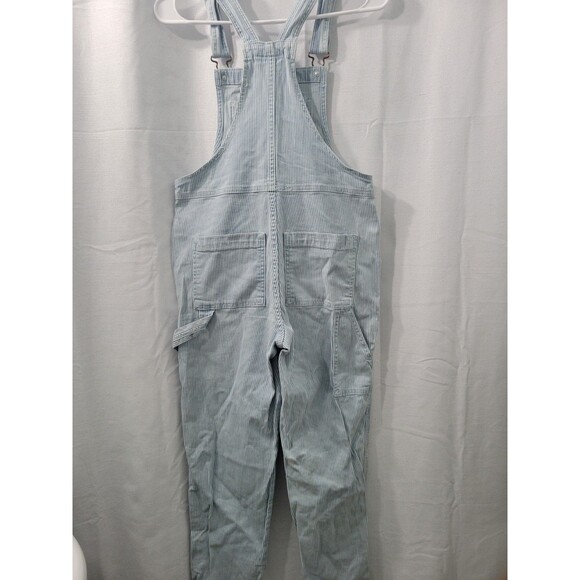 universal thread Women's Bip Overalls Striped Ligh Blue Size 00 - Picture 4 of 10